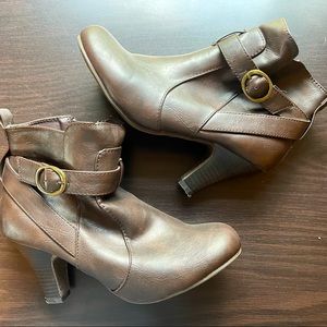 Brown Boots with Gold Buckle